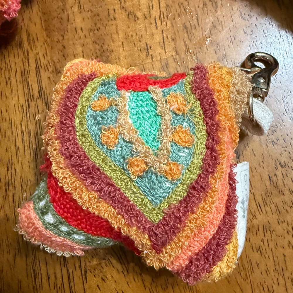 Yaya & Co pillow keychain bag charm Colorful Embroidered Keychain